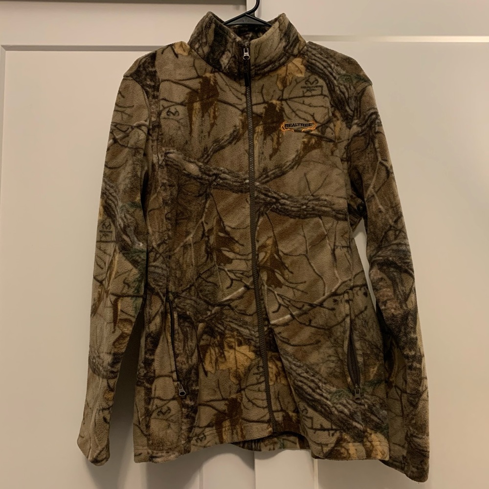 Camo fleece zip up